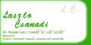 laszlo csanadi business card